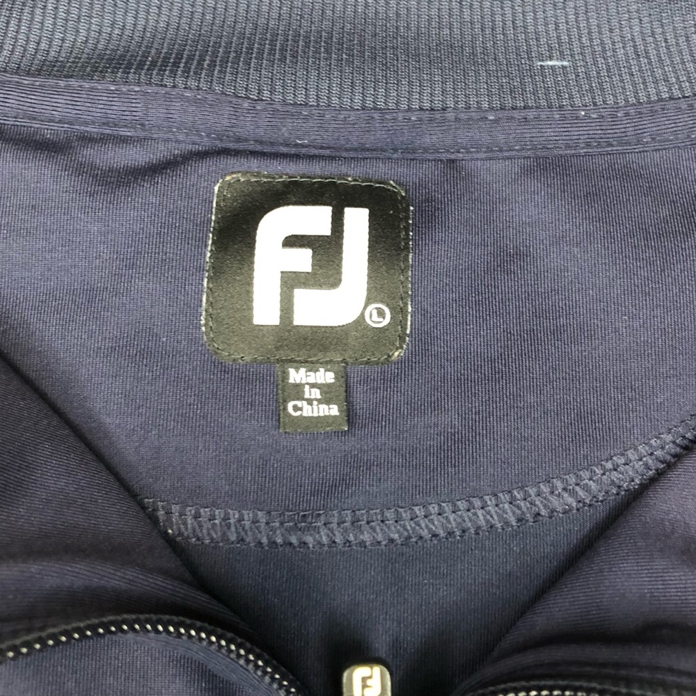 Footjoy Quarter Zip Golf Long Sleeve Navy Blue Pullover Size Large - Picture 3 of 7